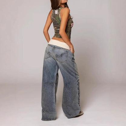Aaliyah | Women's Baggy Wide-Leg Washed Trousers