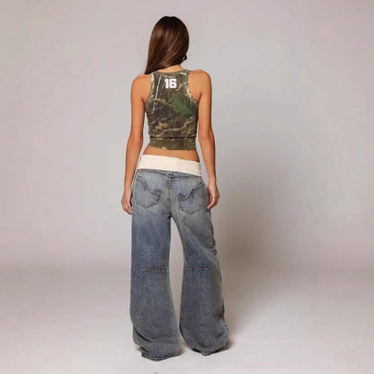 Aaliyah | Women's Baggy Wide-Leg Washed Trousers