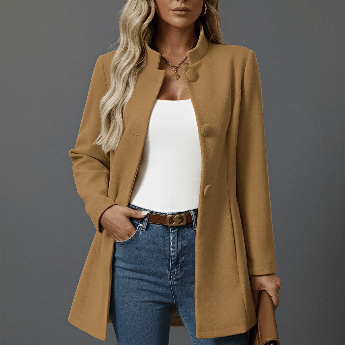 Mckenzie | Women's Cold-Weather A-Line Button Coat