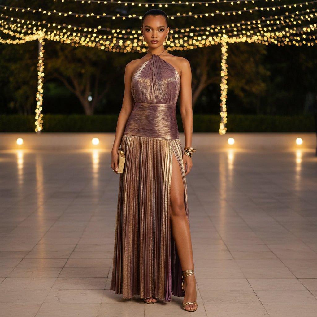 Sonia | Women's Pleated Maxi Evening Dress