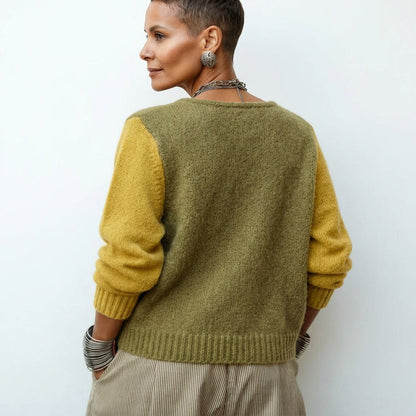 Alysa | Women's Asymmetric Button Relaxed-Fit Jumper