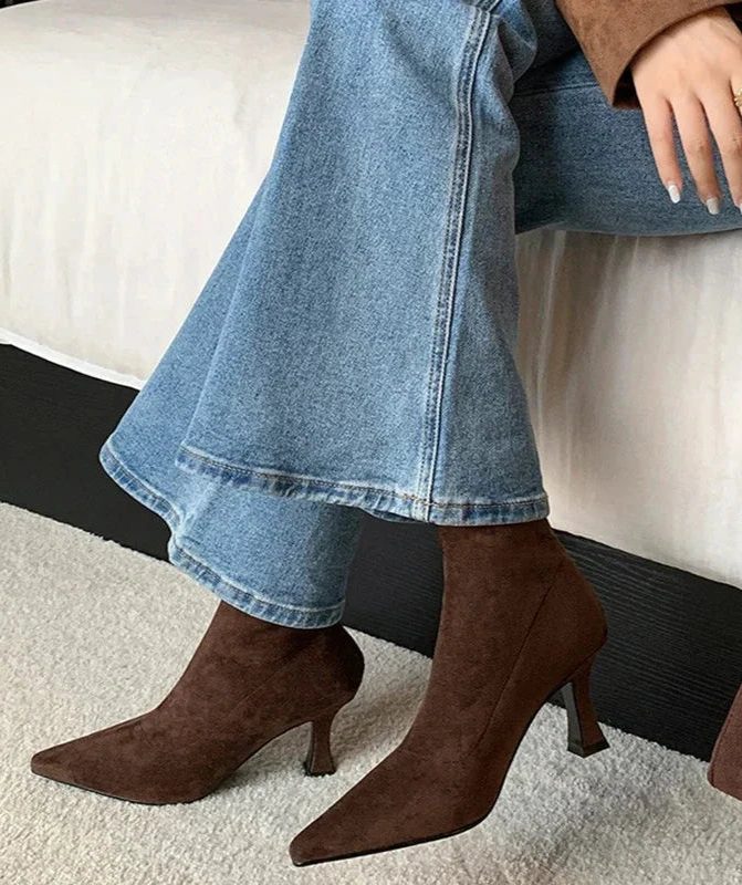 Julianne | Women's Pointed-Toe Block Heel Ankle Boots