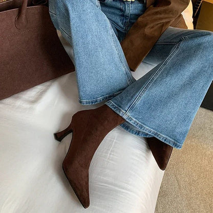 Julianne | Women's Pointed-Toe Block Heel Ankle Boots