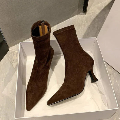 Julianne | Women's Pointed-Toe Block Heel Ankle Boots