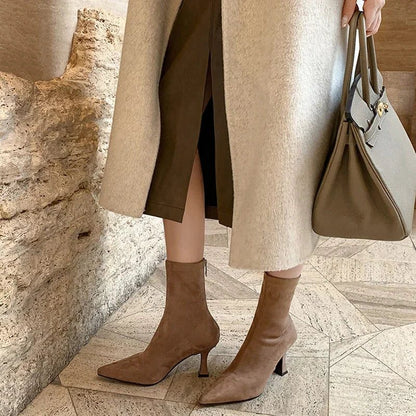 Julianne | Women's Pointed-Toe Block Heel Ankle Boots