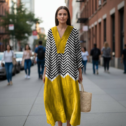 Yolanda | Women's Relaxed Long Sleeve Maxi Dress