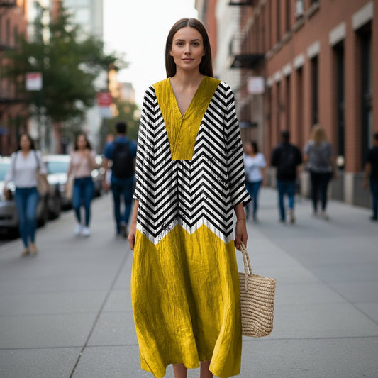 Yolanda | Women's Relaxed Long Sleeve Maxi Dress