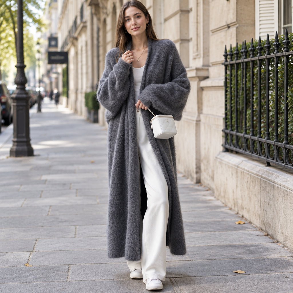 Micaela | Langer offener Cardigan für Damen zum Überziehen