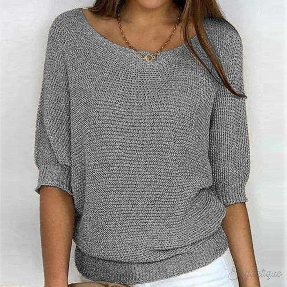 Destiney | Jersey de punto de manga corta para mujer