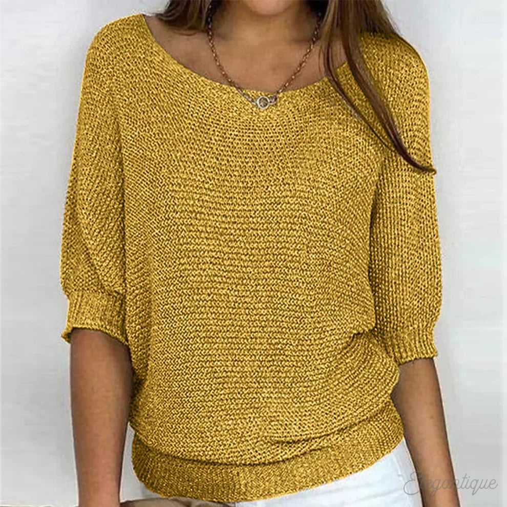 Destiney | Jersey de punto de manga corta para mujer
