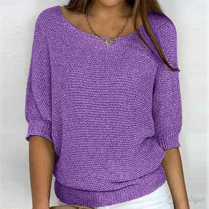 Destiney | Jersey de punto de manga corta para mujer