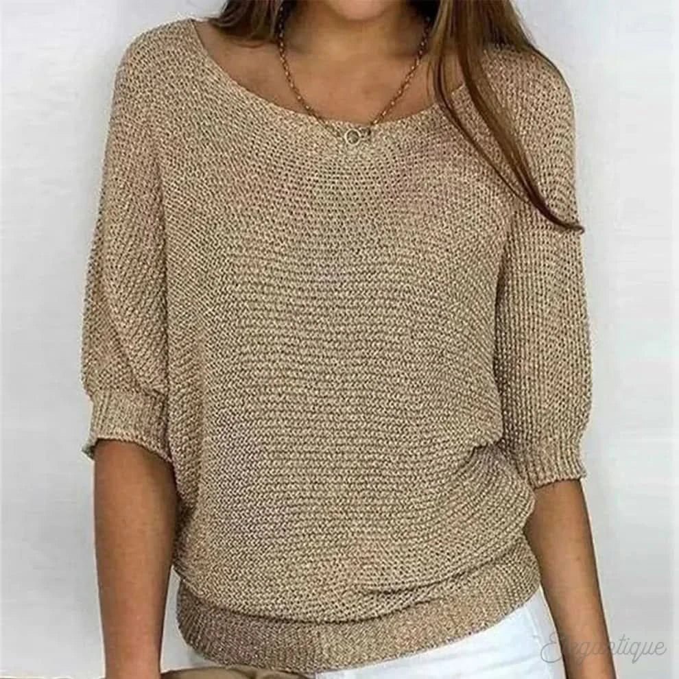 Destiney | Jersey de punto de manga corta para mujer