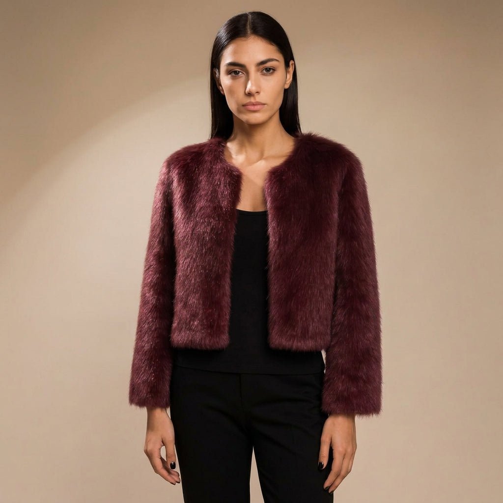 Marcy | Chaqueta corta de invierno de piel sintética para mujer