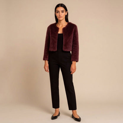 Marcy | Chaqueta corta de invierno de piel sintética para mujer