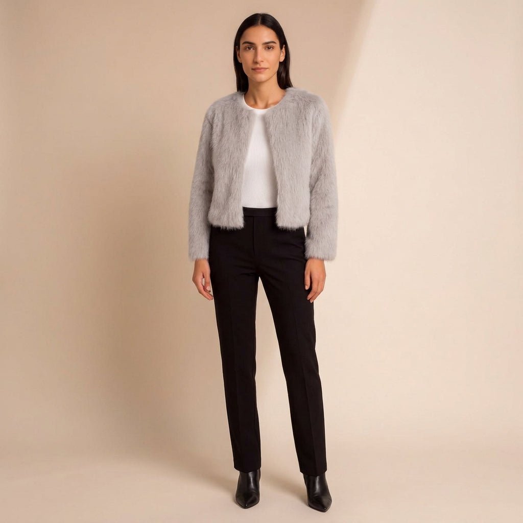 Marcy | Chaqueta corta de invierno de piel sintética para mujer