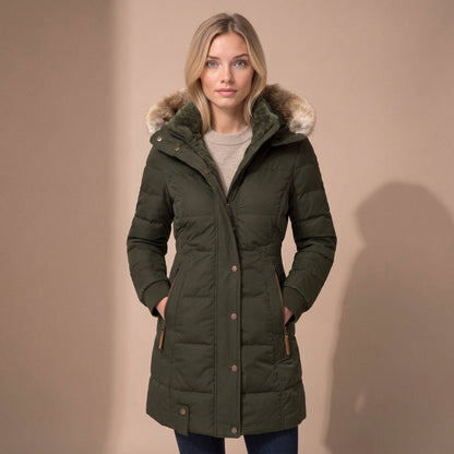 Susanna | Women's Longline Quilted Hooded Parka