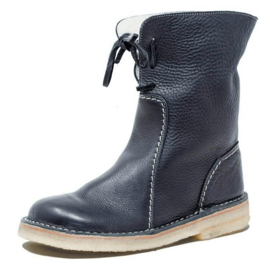 Katlin | Botas de invierno a media pantorrilla para mujer con lazo trasero