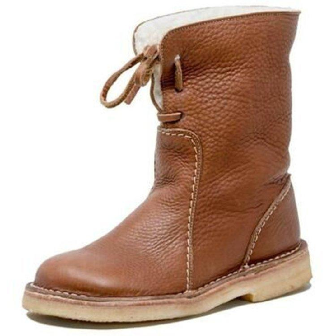 Katlin | Botas de invierno a media pantorrilla para mujer con lazo trasero