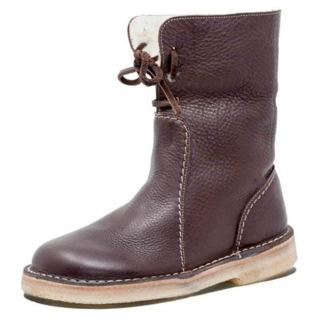 Katlin | Botas de invierno a media pantorrilla para mujer con lazo trasero